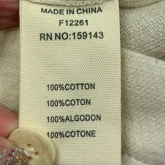 NWT FRNCH Talia Romper Cream Women’s Size Small - Picture 9 of 9